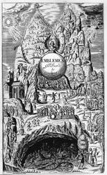 Frontispício para &39;Emblemas&39; de George Wither, 1635